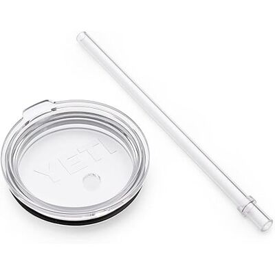 YETI Rambler Tumbler rietdeksel, herbruikbaar Shatter-Resistant deksel met rietje, wit, groot, 887 ml YETI Rambler Tumbler rietdeksel, herbruikbaar Shatter-Resistant deksel met rietje, wit, groot, 887 ml