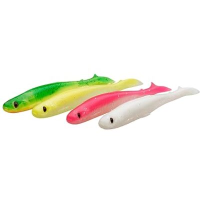 Savage Gear Slender Scoop Shad Mix 4 stuks, Helder Water Visaas, Ideaal voor Baars, Snoekbaars, Snoek, Perfect voor Zoetwaterschroeven, Smelt, Groen Zilver, Voorn, Motorolie Helder Water Mix 11 cm Savage Gear Slender Scoop Shad Mix 4 stuks, Helder Water Visaas, Ideaal voor Baars, Snoekbaars, Snoek, Perfect voor Zoetwaterschroeven, Smelt, Groen Zilver, Voorn, Motorolie Helder Water Mix 11 cm