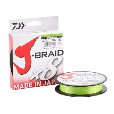 Daiwa J-Braid 8 Braid 300 m Chartreuse gevlochten vislijn Daiwa J-Braid 8 Braid 300 m Chartreuse gevlochten vislijn