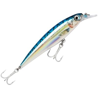 Rapala X-Rap Saltwater Aas met twee haken nr. 3, 1,2-1,8 m zwemdiepte, 10 cm maat, zilverblauwe makreel Rapala X-Rap Saltwater Aas met twee haken nr. 3, 1,2-1,8 m zwemdiepte, 10 cm maat, zilverblauwe makreel