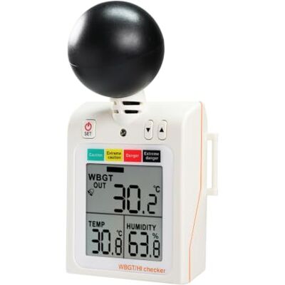 GAIN EXPRESS WBGT + HI 2-in-1 warmte-indextester met gevaarlijke niveau-indicator, akoestisch alarm GAIN EXPRESS WBGT + HI 2-in-1 warmte-indextester met gevaarlijke niveau-indicator, akoestisch alarm