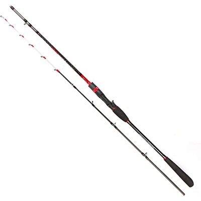 JINGYAN Cannes à pêche Octopus Fishing Rod Casting 1.68-2.02m 2 Section Fast Action Boat Rods Saltwater Hanchi Jigging(Red,2m) JINGYAN Cannes à pêche Octopus Fishing Rod Casting 1.68-2.02m 2 Section Fast Action Boat Rods Saltwater Hanchi Jigging(Red,2m)