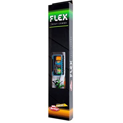Berkley Flex Trout Starter Set voor hengels en rollen: de set bevat een rol gevuld met koord, gereedschapskist en foreldeeg Berkley Flex Trout Starter Set voor hengels en rollen: de set bevat een rol gevuld met koord, gereedschapskist en foreldeeg