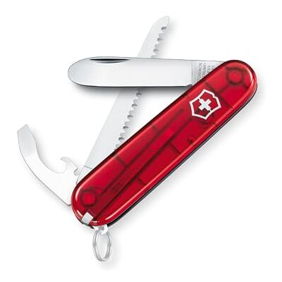 Victorinox Taschenmesser My Frist H (9 functies, groot mes Veilig multifunctioneel gereedschap met afgerond lemmet, houtzaag, schroevendraaier, ketting en nekband Victorinox Taschenmesser My Frist H (9 functies, groot mes Veilig multifunctioneel gereedschap met afgerond lemmet, houtzaag, schroevendraaier, ketting en nekband