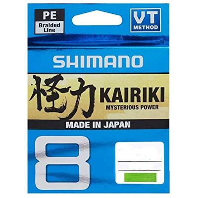 Shimano Kairiki 8, 150 meter, mantis, groen, gevlochten visdraad, 59WPLA58R0 Shimano Kairiki 8, 150 meter, mantis, groen, gevlochten visdraad, 59WPLA58R0