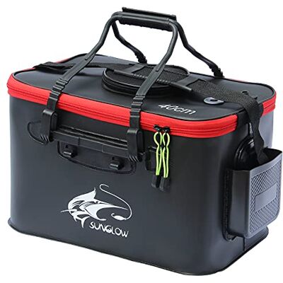 MMSGA Visemmer, draagbare opvouwbare visaasemmer, multifunctionele container voor levend visaas, outdoor camping EVA-vistas en visbeschermingsemmer (zwart, 23 l) MMSGA Visemmer, draagbare opvouwbare visaasemmer, multifunctionele container voor levend visaas, outdoor camping EVA-vistas en visbeschermingsemmer (zwart, 23 l)
