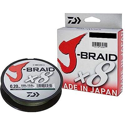 Daiwa J-Braid 8 Braid 300 m meerkleurig gevlochten vislijn Daiwa J-Braid 8 Braid 300 m meerkleurig gevlochten vislijn