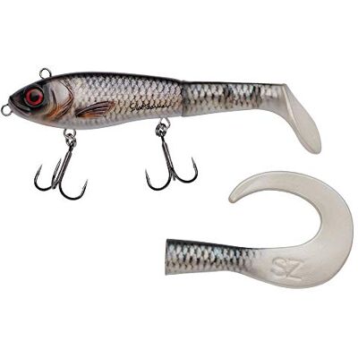 Abu Svartzonker McHybride Aaas, snoekaas, Swimbait hybride lok, hard lichaam en zachte peddel Abu Svartzonker McHybride Aaas, snoekaas, Swimbait hybride lok, hard lichaam en zachte peddel