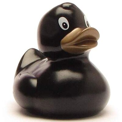 Duckshop Sara badeend zwart metallic I L 9 cm Duckshop Sara badeend zwart metallic I L 9 cm