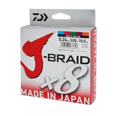 Daiwa J-Braid 8 Braid 8 Braid 300 m Multi kleuren, gevlochten vislijn Daiwa J-Braid 8 Braid 8 Braid 300 m Multi kleuren, gevlochten vislijn