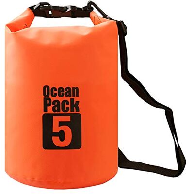 ProOffer 2 l/5 l/10 l/15 l/20 l/30 l 500D Heavy Duty PVC waterdichte tas Dry Bag voor kajak, boot, kano, vissen, camping, zwembad, rafting, snowboard (oranje, 2 l) ProOffer 2 l/5 l/10 l/15 l/20 l/30 l 500D Heavy Duty PVC waterdichte tas Dry Bag voor kajak, boot, kano, vissen, camping, zwembad, rafting, snowboard (oranje, 2 l)