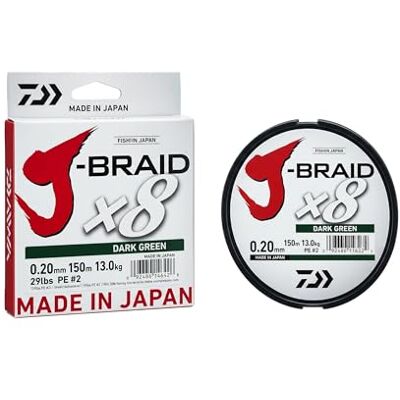 Daiwa J-Braid 8 Braid 300 m meerkleurig gevlochten vislijn Daiwa J-Braid 8 Braid 300 m meerkleurig gevlochten vislijn