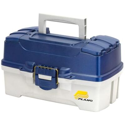 PLANO 2-Tray 620206, accessoirebox met dubbele toegang, uniseks, blauw metallic/off white PLANO 2-Tray 620206, accessoirebox met dubbele toegang, uniseks, blauw metallic/off white