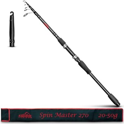 Paradox Fishing Telescopische hengel 2,1 m/2,4 m/2,7 m voor baars, snoek, snoekbaars, vishengel, kleine transportmaat, ideaal voor op reis Paradox Fishing Telescopische hengel 2,1 m/2,4 m/2,7 m voor baars, snoek, snoekbaars, vishengel, kleine transportmaat, ideaal voor op reis