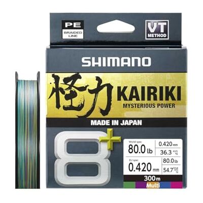 Shimano Line Kairiki 8+ 300m 0.42mm 56.0kg Multi C. Shimano Line Kairiki 8+ 300m 0.42mm 56.0kg Multi C.