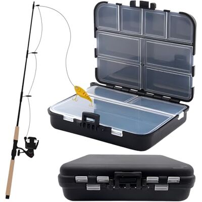 HPiano Visdoos, 2 stuks waterdichte opbergdoos voor visaas, multifunctionele kunstaasdozen, haken, haken, containerdoos, opslag, draagbare visaccessoires HPiano Visdoos, 2 stuks waterdichte opbergdoos voor visaas, multifunctionele kunstaasdozen, haken, haken, containerdoos, opslag, draagbare visaccessoires