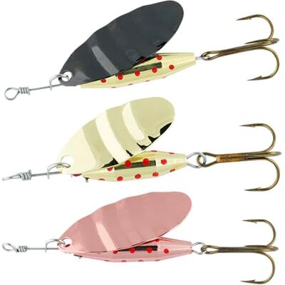 Abu 3 Pack Reflex Spinner Assorti visspinners voor zoetwatervissen Ideaal voor forel, baars, snoek en baars werpend, slepend en jiggend vissen, 4,5cm & 5,7cm Beschikbaar Abu 3 Pack Reflex Spinner Assorti visspinners voor zoetwatervissen Ideaal voor forel, baars, snoek en baars werpend, slepend en jiggend vissen, 4,5cm & 5,7cm Beschikbaar