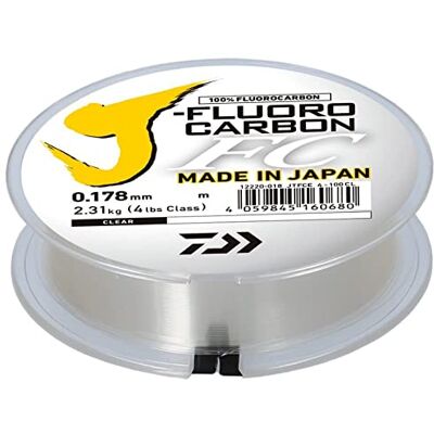 Daiwa Fluorocarbon J Fluoro – 100 m – D.0,278 mm – R.5,25 kg/10 lb – doorschijnend – 12220028 Daiwa Fluorocarbon J Fluoro – 100 m – D.0,278 mm – R.5,25 kg/10 lb – doorschijnend – 12220028