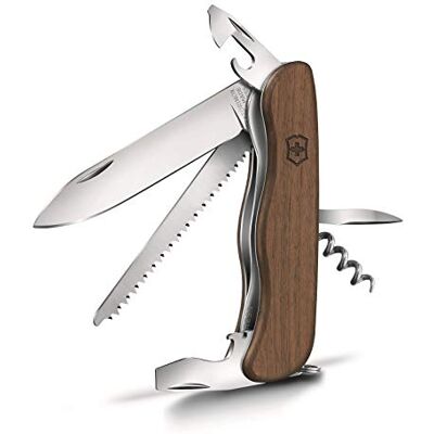 Victorinox Houten zakmesser Boshout (10 functies, hout, vaste klink Zakmes met groot vergrendelbaar lemmet en houtzaag. Ideaal voor wandelen en bossen. Gemaakt in Zwitserland Victorinox Houten zakmesser Boshout (10 functies, hout, vaste klink Zakmes met groot vergrendelbaar lemmet en houtzaag. Ideaal voor wandelen en bossen. Gemaakt in Zwitserland