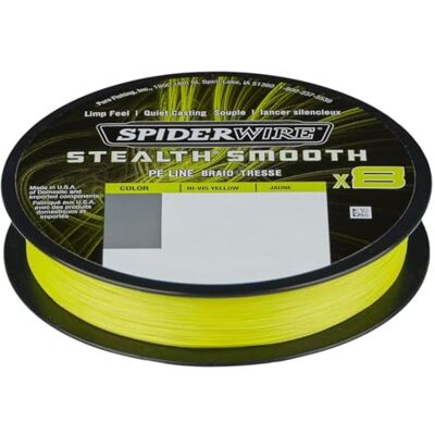 Spiderwire Stealth Smooth 8 New 2020 gevlochten draad, 8 strengen, microcoating, geel, 150 m, dikte 0,06 mm, 0,39 mm, 5,4 kg, 46,3 kg, slijtvast Spiderwire Stealth Smooth 8 New 2020 gevlochten draad, 8 strengen, microcoating, geel, 150 m, dikte 0,06 mm, 0,39 mm, 5,4 kg, 46,3 kg, slijtvast