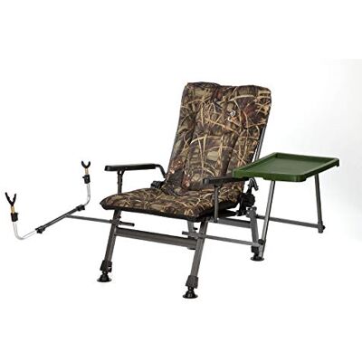 Carp F5R ST/P karperstoel met extra hoogte, tablet en hengelhouder Carp F5R ST/P karperstoel met extra hoogte, tablet en hengelhouder