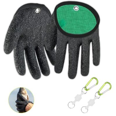 Riisoyu 1 paar vishandschoenen voor roofvissen, knippen, landingshandschoenen voor snoek, bijtbestendig, waterdicht, met 2 magnetische gespen, visaccessoires, handschoenen Riisoyu 1 paar vishandschoenen voor roofvissen, knippen, landingshandschoenen voor snoek, bijtbestendig, waterdicht, met 2 magnetische gespen, visaccessoires, handschoenen