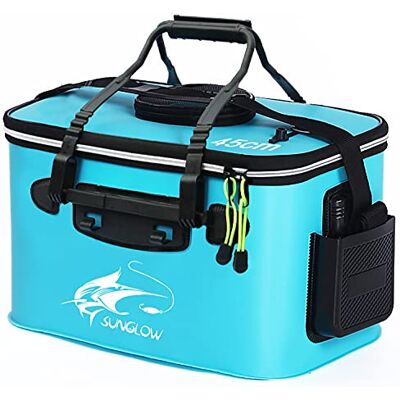MMSGA Draagbare opvouwbare visemmer, multifunctionele levend aas container, outdoor camping EVA vistas en visbeschermingsemmer (blauw, 30 l) MMSGA Draagbare opvouwbare visemmer, multifunctionele levend aas container, outdoor camping EVA vistas en visbeschermingsemmer (blauw, 30 l)