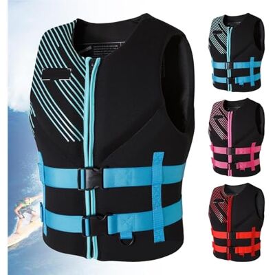 XNEOPP Swim Vest Neoprene Safety Swim Vest Adjustable Float Jacket for Kayaking Snorkeling Water Sports Boating Fishing Swimming Canoeing Rafting Outdoor Safety Gear Buoyancy Aid(Blue,M50-60KG) XNEOPP Swim Vest Neoprene Safety Swim Vest Adjustable Float Jacket for Kayaking Snorkeling Water Sports Boating Fishing Swimming Canoeing Rafting Outdoor Safety Gear Buoyancy Aid(Blue,M50-60KG)