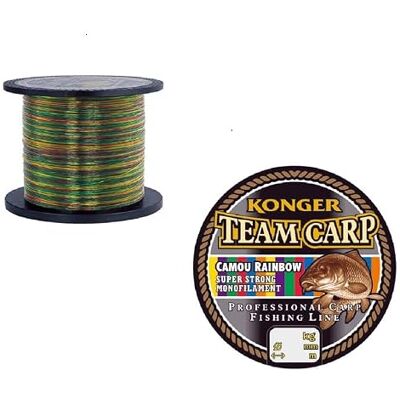 Konger Team Carp Camou Rainbow 600 m monofilament spoel voor karpervissen (0,30 mm / 11,30 kg) Konger Team Carp Camou Rainbow 600 m monofilament spoel voor karpervissen (0,30 mm / 11,30 kg)