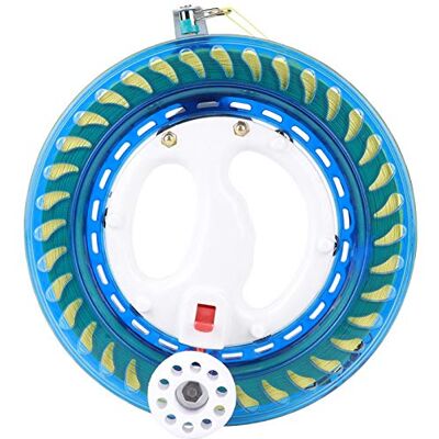 Keenso snoerwikkelaar, multifunctioneel, voor vissen in zee, handgreep, spoel met 450 m snoer (blauw) Keenso snoerwikkelaar, multifunctioneel, voor vissen in zee, handgreep, spoel met 450 m snoer (blauw)