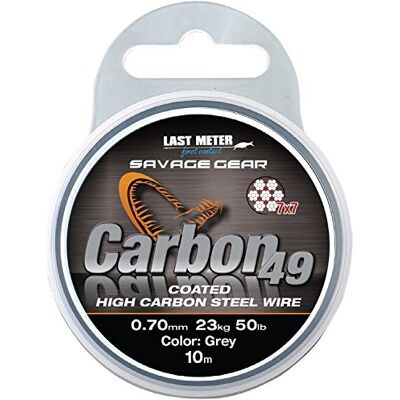 Savage Gear acier carbone Leader 7x7 10 m, leader pour Brochet, perche & BASS Leader montage pour gréements de pêche, acier pour acier, couvert Leader Savage Gear acier carbone Leader 7x7 10 m, leader pour Brochet, perche & BASS Leader montage pour gréements de pêche, acier pour acier, couvert Leader