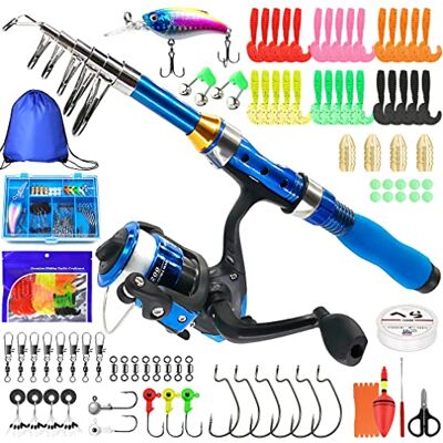 Kilitn Draagbare Hengel voor Kinderen, 1,5 m Telescopische Reel Complete Kit Vissen Apparatuur Kilitn Draagbare Hengel voor Kinderen, 1,5 m Telescopische Reel Complete Kit Vissen Apparatuur