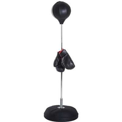 HOMCOM Bokszak op voet, punching bal, in hoogte verstelbaar, 126-144 cm, met handschoenen, pomp en verzwaringsbasis voor kinderen en beginners Punching Ball sur Pied, avec Gants, Pompe, Base de Lestage, pour Adolescents et Débutants HOMCOM Bokszak op voet, punching bal, in hoogte verstelbaar, 126-144 cm, met handschoenen, pomp en verzwaringsbasis voor kinderen en beginners Punching Ball sur Pied, avec Gants, Pompe, Base de Lestage, pour Adolescents et Débutants