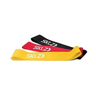 SKLZ Mini-bands, geel-rood-zwart, Eén maat SKLZ Mini-bands, geel-rood-zwart, Eén maat