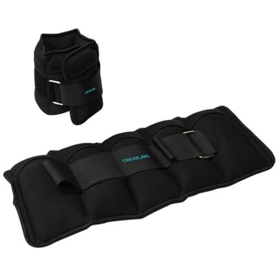 Cecotec AnkleBell 1000 Neo Lot de 2 chevilles réglables avec Velcro, poids de 1 kg/2 kg/2,5 kg, remplies de sable, dimensions 28 x 10 x 3,5 cm Cecotec AnkleBell 1000 Neo Lot de 2 chevilles réglables avec Velcro, poids de 1 kg/2 kg/2,5 kg, remplies de sable, dimensions 28 x 10 x 3,5 cm