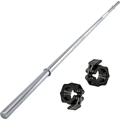 Xtreme Lange halterstang, 30 mm, halterstang, 180 cm, met compressiesluitingen, gladde opname, verchroomd, tot 200 kg belastbaar, studiokwaliteit Xtreme Lange halterstang, 30 mm, halterstang, 180 cm, met compressiesluitingen, gladde opname, verchroomd, tot 200 kg belastbaar, studiokwaliteit