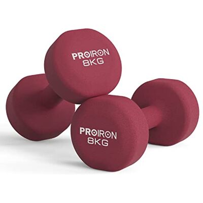 PROIRON 1 paar neopreen halters, fitnesstraining, gewichten voor armen en handen, voor pilates, 1 kg, 1,5 kg, 2 kg, 3 kg, 4 kg, 5 kg, 8 kg, 10 kg PROIRON 1 paar neopreen halters, fitnesstraining, gewichten voor armen en handen, voor pilates, 1 kg, 1,5 kg, 2 kg, 3 kg, 4 kg, 5 kg, 8 kg, 10 kg