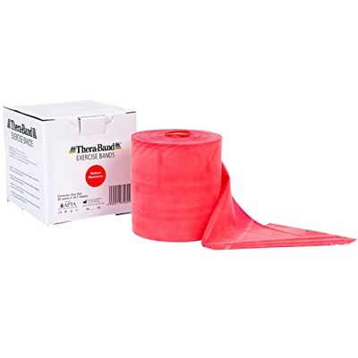 Theraband Thera-Band 91026897 Thera-Band-b Weerstandsband, Rood (Mittel/Rood), 45,50 m Lengte Theraband Thera-Band 91026897 Thera-Band-b Weerstandsband, Rood (Mittel/Rood), 45,50 m Lengte