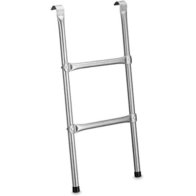 Relaxdays Trampolineladder, 76 cm, hangladder, 2 treden, buitenaccessoires, universeel, staal, zilver Relaxdays Trampolineladder, 76 cm, hangladder, 2 treden, buitenaccessoires, universeel, staal, zilver