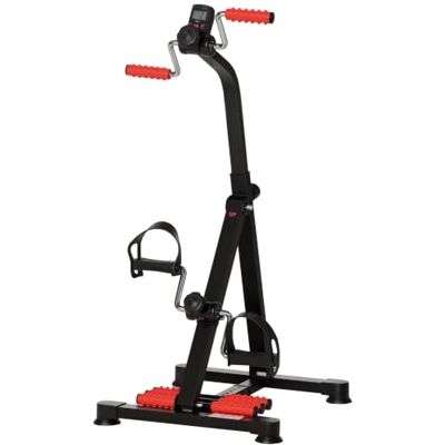 HOMCOM Trainingsfiets voor de revalidatie van armen en benen, zwart In hoogte en breedte verstelbaar, LCD, masseurs, trapas voor de woning, oefening arm en benen tegelijkertijd HOMCOM Trainingsfiets voor de revalidatie van armen en benen, zwart In hoogte en breedte verstelbaar, LCD, masseurs, trapas voor de woning, oefening arm en benen tegelijkertijd