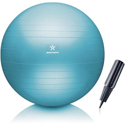 BODYMATE Fitnessbal + pomp + e-book – verschillende maten en kleuren BODYMATE Fitnessbal + pomp + e-book – verschillende maten en kleuren