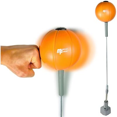 MuscleForge Reflex Boksbal met zuignapbasis, in hoogte verstelbaar 139-154 cm, vrijstaand, polyurethaan snelheidsbal voor reactie, coördinatie en bokstraining thuis MuscleForge Reflex Boksbal met zuignapbasis, in hoogte verstelbaar 139-154 cm, vrijstaand, polyurethaan snelheidsbal voor reactie, coördinatie en bokstraining thuis