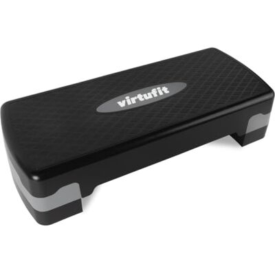 VirtuFit Stepper d'aérobic – Step de fitness réglable en hauteur avec surface antidérapante pour aérobic, cardio, HIIT et entraînement à domicile VirtuFit Stepper d'aérobic – Step de fitness réglable en hauteur avec surface antidérapante pour aérobic, cardio, HIIT et entraînement à domicile