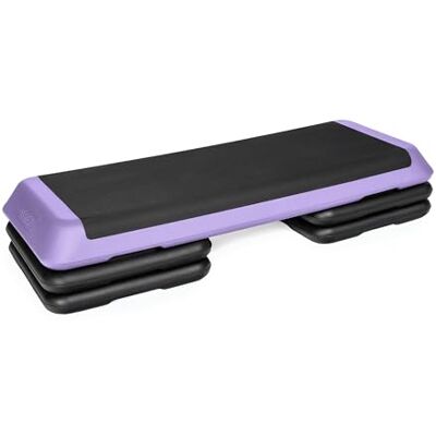 TREXO Aerobic-stepper voor cardio fitness stepper voor thuis, in hoogte verstelbaar 10, 15, 20 cm, fitnessaccessoires voor thuis, tot 250 kg, roze, oranje, grijs, 109 x 41 cm TREXO Aerobic-stepper voor cardio fitness stepper voor thuis, in hoogte verstelbaar 10, 15, 20 cm, fitnessaccessoires voor thuis, tot 250 kg, roze, oranje, grijs, 109 x 41 cm