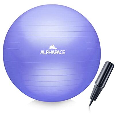 ALPHAPACE Dikke anti-burst gymnastiekbal met luchtpomp, bal voor fitness, yoga, gymnastiek, basistraining, voor sterke rug als bureaustoel ALPHAPACE Dikke anti-burst gymnastiekbal met luchtpomp, bal voor fitness, yoga, gymnastiek, basistraining, voor sterke rug als bureaustoel