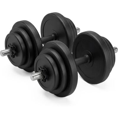 VirtuFit Verstelbare halterset, vinyl, 2 x 14 kg (28 kg) VirtuFit Verstelbare halterset, vinyl, 2 x 14 kg (28 kg)