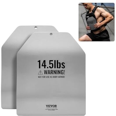 VEVOR Gebogen gewichtsplaten, paar van 6,6 kg, hoogwaardige stalen verzwaarde platen, ergonomische voorgevormde pasvorm, extra gewicht voor gewichtsvesten, voor de VEVOR Gebogen gewichtsplaten, paar van 6,6 kg, hoogwaardige stalen verzwaarde platen, ergonomische voorgevormde pasvorm, extra gewicht voor gewichtsvesten, voor de