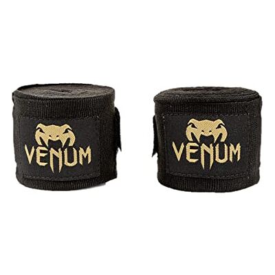 Venum Kontact boksbandage, zwart/goud, 2,5 m Venum Kontact boksbandage, zwart/goud, 2,5 m