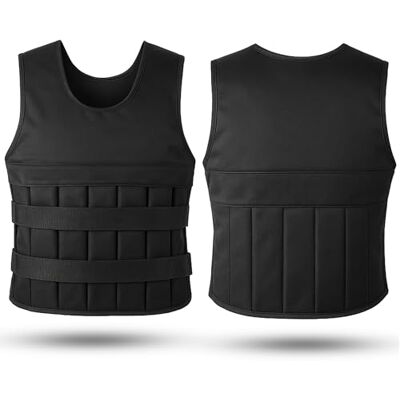 Fitby Verzwaringsvest 20 kg voor dames en heren, verstelbaar gewichtsvest voor krachttraining, calisthenie en crossfit, hardloopvest met gewicht, ergonomisch en ademend design (zwart) Fitby Verzwaringsvest 20 kg voor dames en heren, verstelbaar gewichtsvest voor krachttraining, calisthenie en crossfit, hardloopvest met gewicht, ergonomisch en ademend design (zwart)