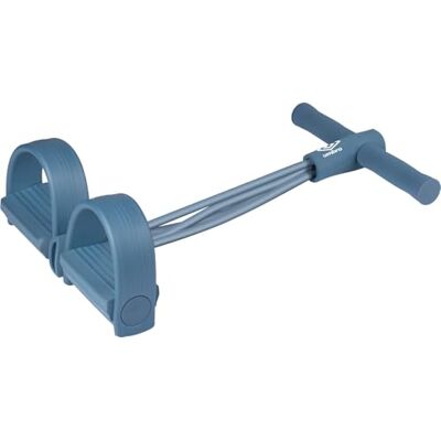 Umbro Roeiband voor gymnastiek, elastische band sport/fitness, weerstandsband tot 11 kg, weerstandsband met handgrepen en pedalen, kunststof, blauw Umbro Roeiband voor gymnastiek, elastische band sport/fitness, weerstandsband tot 11 kg, weerstandsband met handgrepen en pedalen, kunststof, blauw